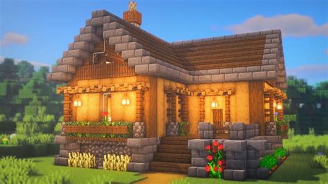 Casa Pequeña de Piedra #minecraft | Easy minecraft houses, Minecraft ...