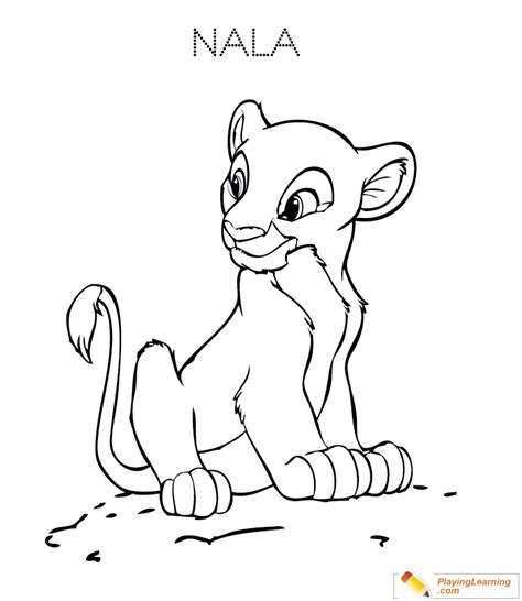 The Lion King Nala Coloring Page 01 | Free The Lion King Nala Coloring Page