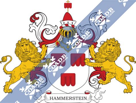 Hammerstein Family Crest, Coat of Arms and Name History