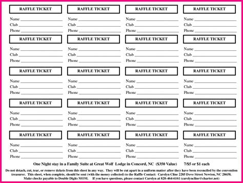 How To Number Raffle Tickets In Word - Printable Online