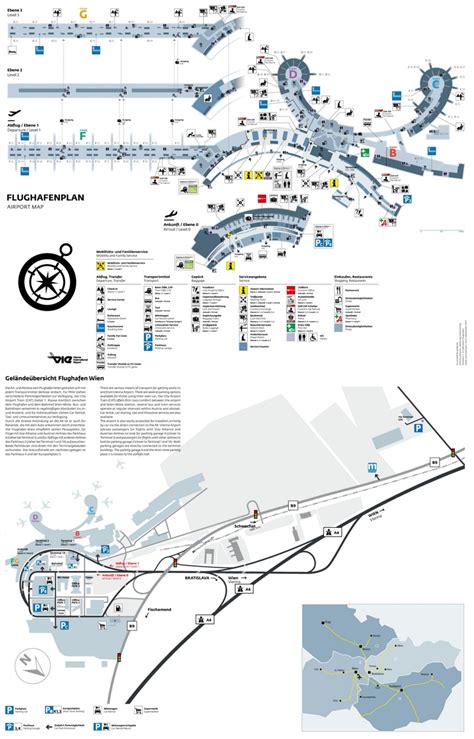 Vienna airport map - Ontheworldmap.com