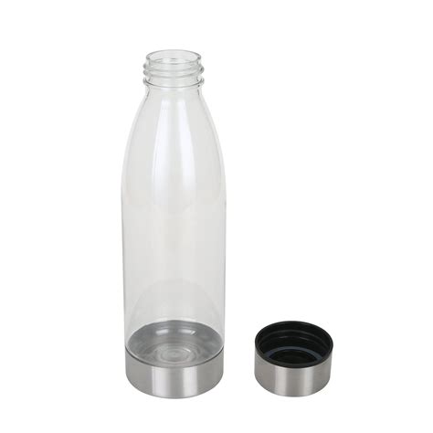 Mainstays 22 oz Clear and Silver Plastic Water Bottle with Screw Cap - Walmart.com