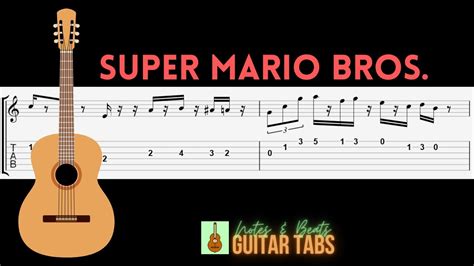 Super Mario Bros. theme GUITAR TAB - YouTube