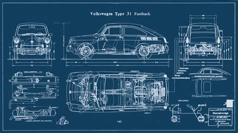 Type 3 Fastback BluePrint | Auto, Carros, Restauração