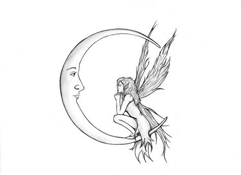 Fairy and Moon by cherry-pi | Fairy drawings, Fairy tattoo designs, Fairy tattoo