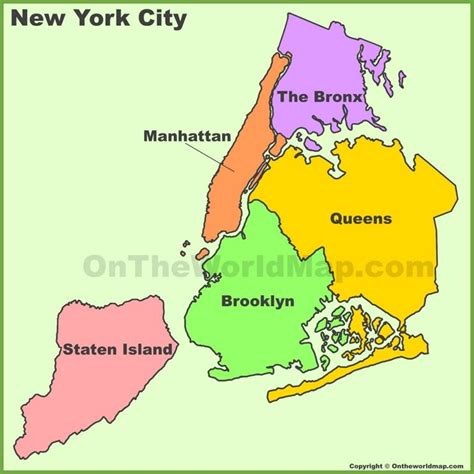 New York City boroughs map Manhattan Tourist Map, Manhattan ...