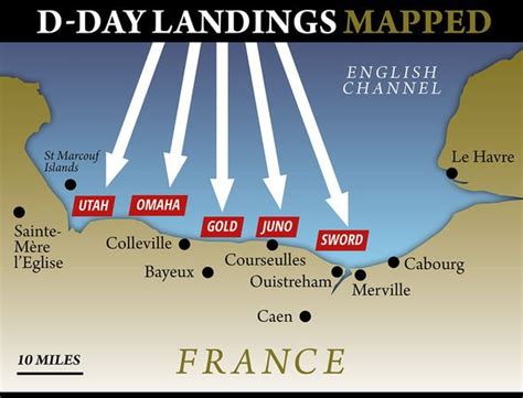 D-Day MAPPED: Where did British troops land on D-Day? All the five ...