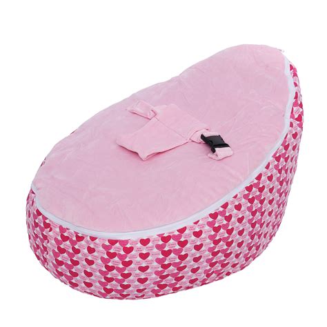 Nursery Baby Bean Bag Support Seat Covers Soft Chair Snuggle Bed Kid ...