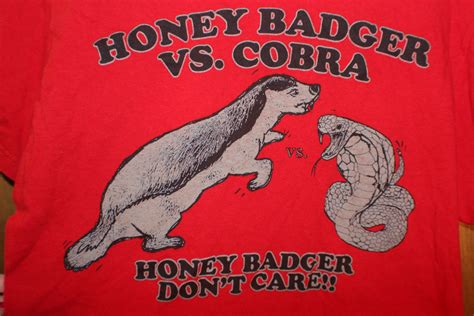 Honey Badger vs Cobra don't care vintage tee by MercedessTreasures