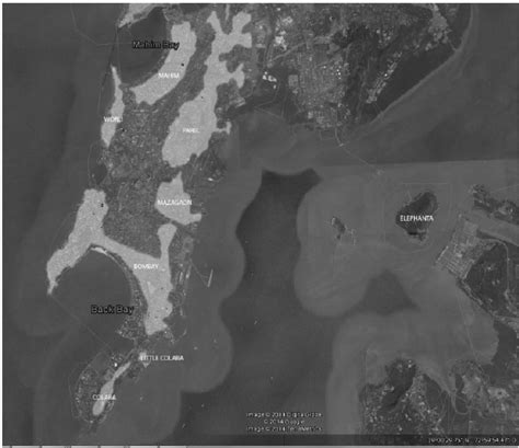 Overlay of the seven original islands on Mumbai in 2014. Image ...