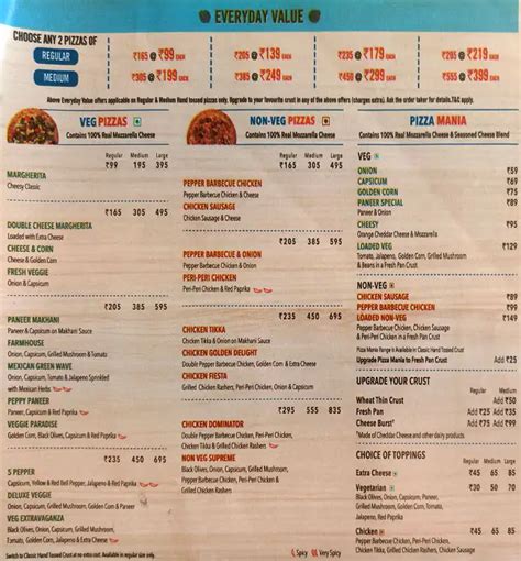 Menu at Domino's Pizza, Gorakhpur, Ground Floor