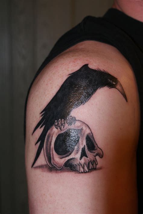 3rd Tattoo: Raven Skull by Someone072 on DeviantArt