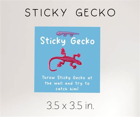 Sticky Gecko Bluey Inspired Gecko Party Favor Digital - Etsy Australia