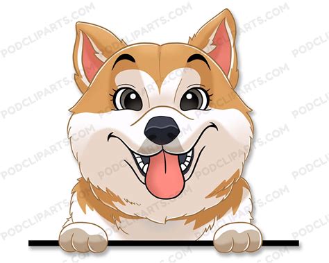 Akita Dog Clipart, Cartoon Dog Portrait, Dog Drawing Png, Dog Clipart ...