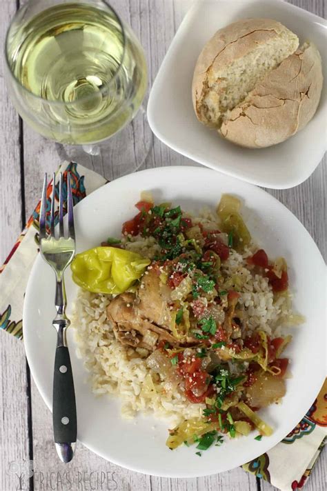 Slow Cooker Italian Pepperoncini Chicken - Erica's Recipes