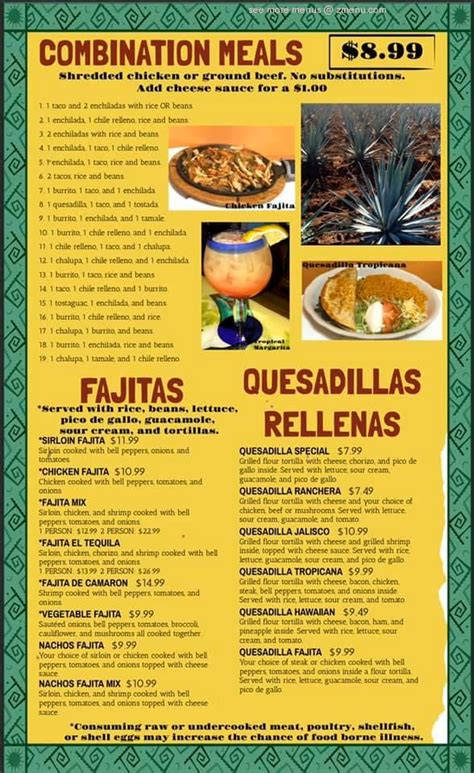 Online Menu of El Tequila Mexican Restaurant Restaurant, Manitowoc, Wisconsin, 54220 - Zmenu