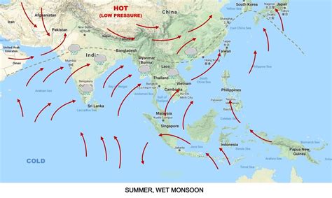 Asian Monsoon | mytouristmaps.com | Monsoon, Southeast asia, Tourist map