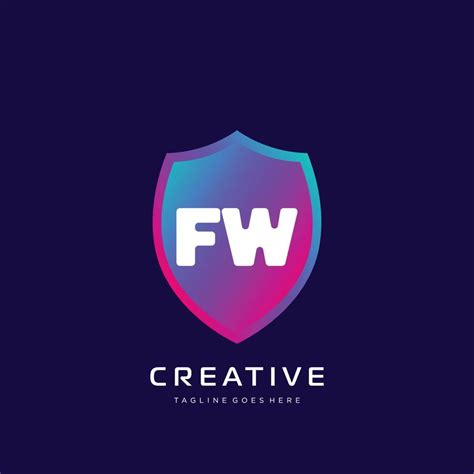 FW initial logo With Colorful template vector. 21494256 Vector Art at Vecteezy