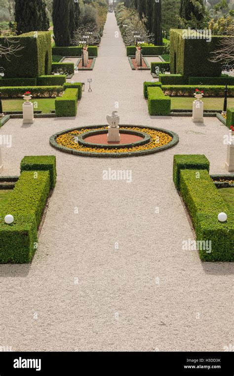 The Bahai gardens, in Acre, Israel Stock Photo - Alamy