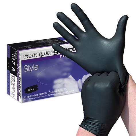 Powder-Free Black Nitrile Gloves available to buy online at Oncall Medical Supplies