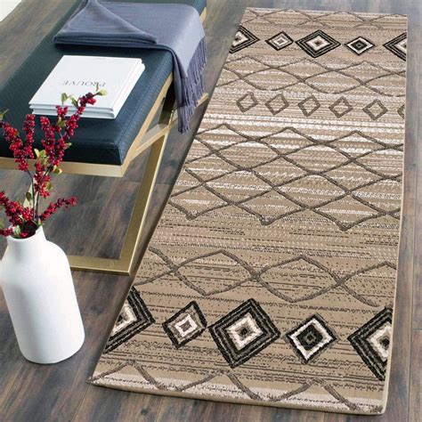 Area Rugs for Living room Area Rugs Clearance2x5 Runner Rug, Brown Area Rug Modern Geometric ...