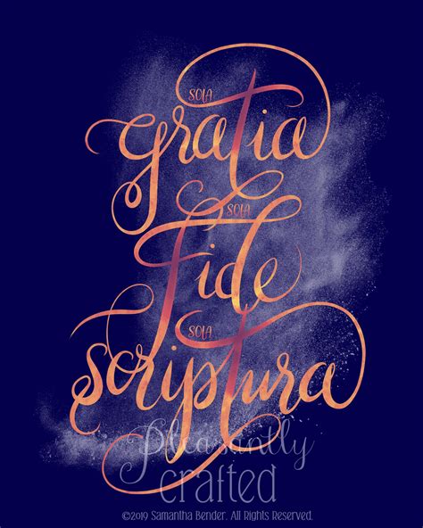 Sola Gratia, Sola Fide, Sola Scriptura PRINT FREE SHIPPING Solas ...