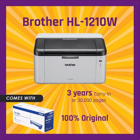 Brother Laser Printer HL-1210W Monochrome - Monaliza
