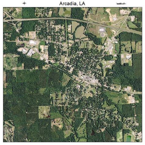 Aerial Photography Map of Arcadia, LA Louisiana