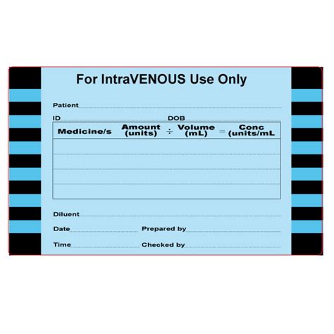 Large IntraVENOUS label | Mermed