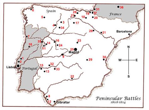 Battles of the Peninsular War : Spain : Portugal : Salamanca : Vimiero : Vitoria : Corunna ...