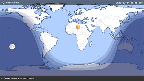 99% of the world’s population in sunlight July 8 … and other dates