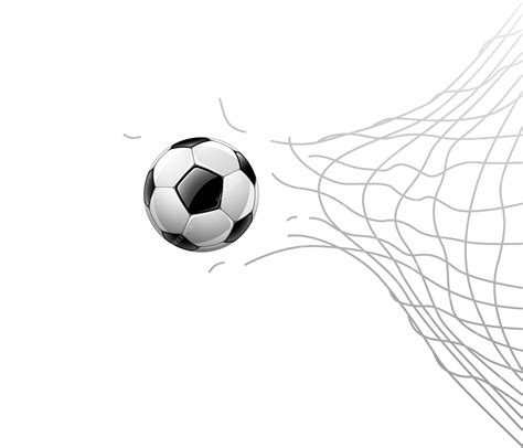 Premium Vector | Soccer ball through net isolated on white background vector illustration