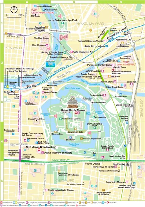 Osaka Castle Area Map