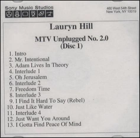 Lauryn Hill MTV Unplugged No. 2.0 US Promo CD-R acetate (226495)