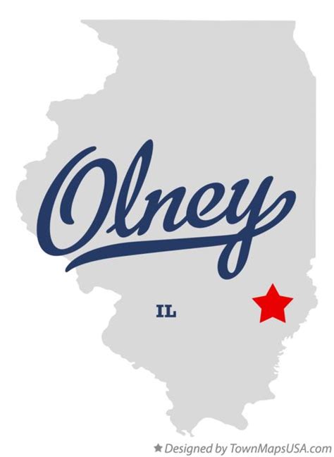 Map of Olney, IL, Illinois