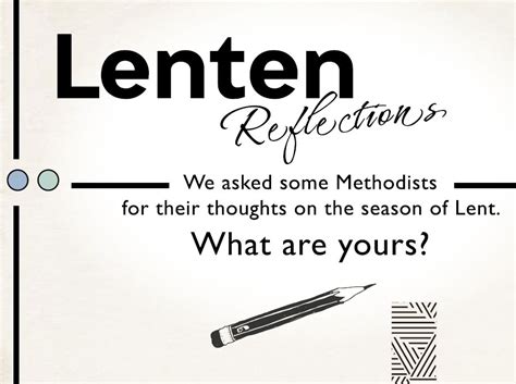 Lenten Reflections - The Methodist Church in Singapore