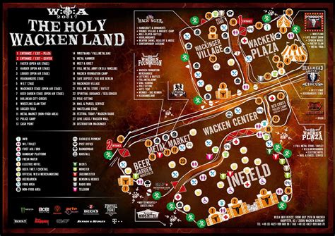 Wacken Open Air - The Holy Wacken Land map and the Camping...