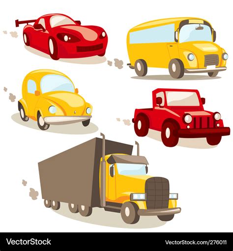 Cars and trucks Royalty Free Vector Image - VectorStock