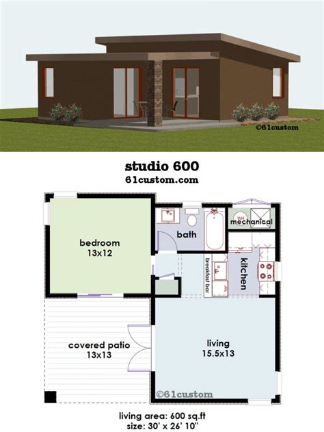 Guest House Plans Free - Small Modern Apartment