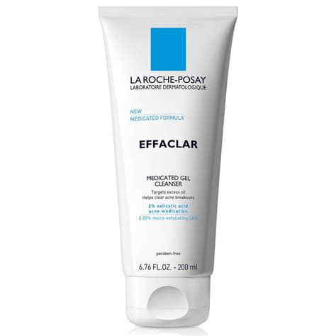 Authentic La Roche-Posay Effaclar Medicated Gel Cleanser for Acne Prone Skin with Salicylic Acid ...