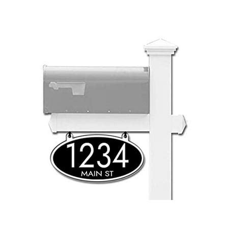 Reflective Hanging Mailbox Address Sign, Double Sided (Black) - Walmart.com - Walmart.com