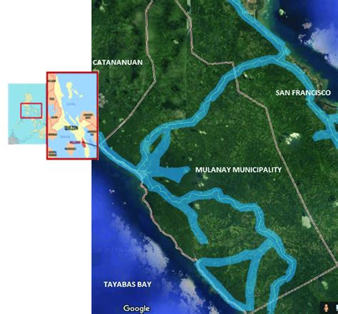 Geographical Map of the Municipality of Mulanay, Bondoc Peninsula ...