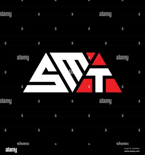 SMT triangle letter logo design with triangle shape. SMT triangle logo ...