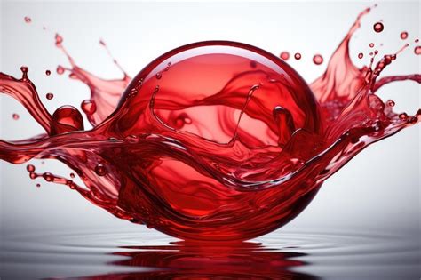 Premium AI Image | red water liquid splash in sphere professional ...