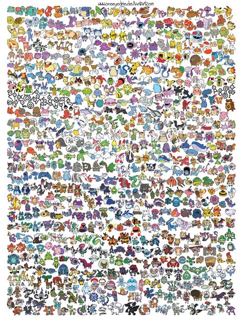 EVERY POKEMON POSTER 18x24