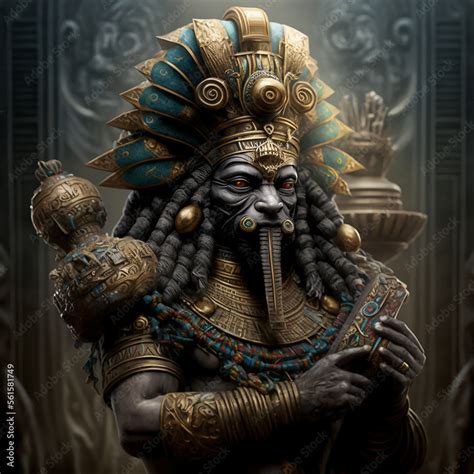 Ancient Sumerian mythology. Enki,ancient Sumerian mythological god. Created with Generative AI ...