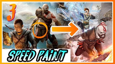 God of War ANIME Style SPEED PAINT - Part 03 BACKGROUND - YouTube