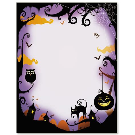 Halloween Night Border Papers | PaperDirect's | Halloween borders, Halloween frames, Halloween ...