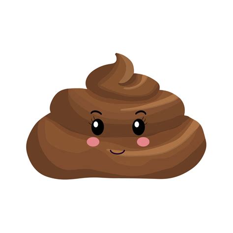 Poop is a cute funny cartoon smiley face with the character's excrement ...