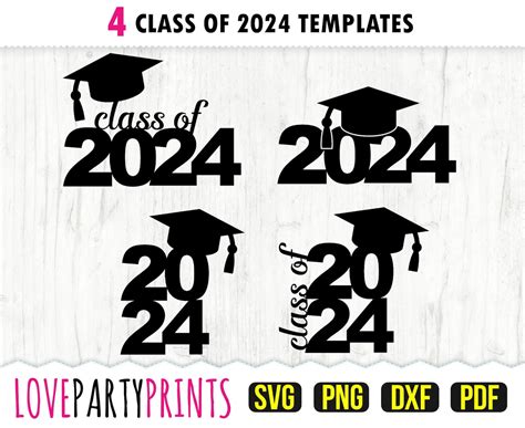 Class of 2024 SVG DXF PNG Pdf Graduation 2024 Svg - Etsy Canada